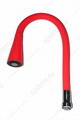 Фото S55R-D Излив силиконовый Красный, с шарко-аэратором, РМС