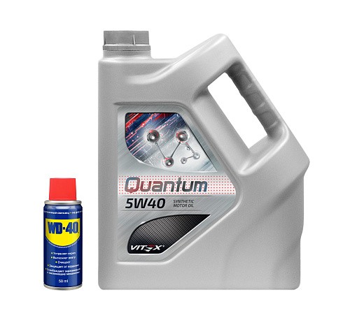 Фото Масло VITEX Quantum 5W40 A3/B4 SN/CF 4л. синт. + WD-40 50мл АКЦИЯ Фото Масло VITEX Quantum 5W40 A3/B4 SN/CF 4л. синт. + WD-40 50мл АКЦИЯ