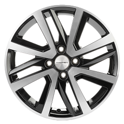 Фото Диск 16 6J*16 4/100/54,1+48 Khomen Wheels KHW-1609 (16+Rio I/Soiaris I) Black-FP