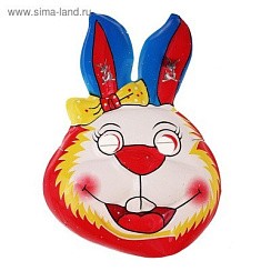 фото Карнавальная маска "Заяц с бантом на ухе"