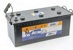 Фото АКБ 190а/ч п/п1250A АТАКА 6CT (L=513; b=223; h=223)