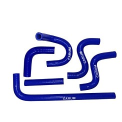 Фото Патрубок печки ГАЗель NEXT дв.УМЗ-274,275 (к-т 6 шт) шланги отопителя синий силикон