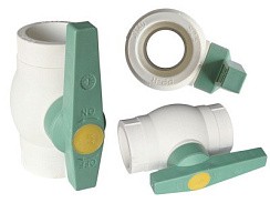 Фото Кран шаровый ПП Ду 40 мм с пластиковым шаром***