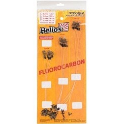 Фото Поводок Флюорокарбоновый 0,4мм 8,5кг 20-25-30см 1 шт Helios в ассорт