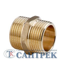 Фото Бочонок Ду15 н/н (ниппель 1/2") латунь (№7)