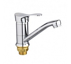 Фото Смеситель д/кухни SL86-004FBS-15 одноручковый, длин.поворот.излив, хром, Гайка, РМС