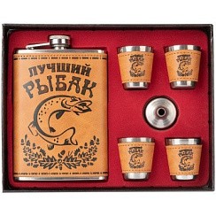 Фото Набор Лучший рыбак (фляжка 270 мл + 4 стопки)