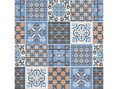 фото Коврик мерный для ванной комнаты 65см*15м 225PT-orange-blue "ПРЕОБРАЖЕНИЕ"
