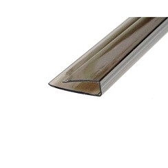 Фото Профиль торцевой 2100х8 коричн.бронза серый