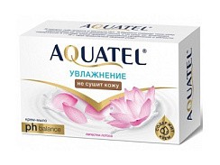 фото Крем-мыло твердое Aquatel лепестки лотоса 90гр 6231