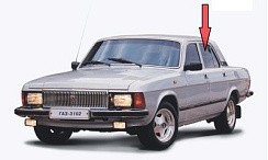 Фото ГАЗ 3102 Стекло задней двери опускное левое тонир. (завод) (Волга)