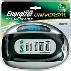 Фото Зарядное устройство Energizer Universal Charger EU w/o batt 2/4/6/8 бат. АА/ААА, 2/4 бар. С/В/9V