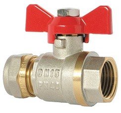 Фото Кран шаровый вн. рез. 16*3/4 д/мпл труб (№43)