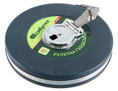 Фото Рулетка 20м геодезическая, закрытый корпус, фиберглассовая лента// Сибртех