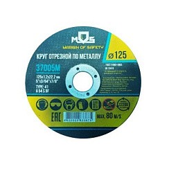 Фото Круг отрезной по металлу 125х1,2х22,2 мм MOS