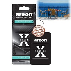Фото Ароматизатор на зеркало AREON X VERSION черный Summer Dreams (Летняя мечта) картон