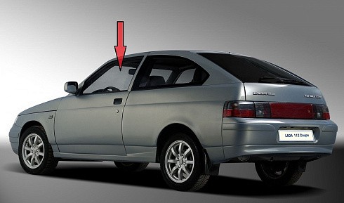 Фото ВАЗ 21123 Стекло передней двери опускное левое (завод) тонир. (купе)