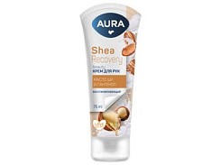 фото Крем д/рук AURA BEAUTY Восстанавливающий с маслом ши 75мл