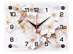 фото Часы настенные "Белые цветы" Рубин 2026-054