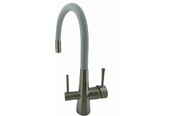 Фото .Смеситель д/кухни T60003BY-5 с гибк.изливом под фильтр на гайке,Ø35, (Lt), СЕРЫЙ  OUTE