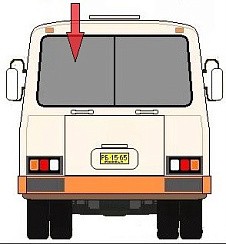 Фото ПАЗ 3205 Стекло задка левое (завод)