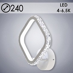 фото Бра DK5820/1 WT белый 40W LED 4000-6500K d240 crst, HN21