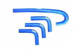 Фото Патрубок печки 3110,31105 Волга дв.Крайслер (к-т 4 шт) шланги отопителя синий силикон