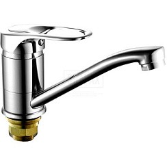 Фото Смеситель д/кухни одноручковый R3203DF Короткий излив, Хром, Rainsberg
