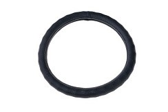 Фото Оплетка на руль из перфорированной кожий волнистый обод (38 см.) черный LECAR "АВТОВАЗ"