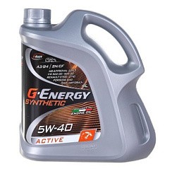 Фото Масло G-Energy Synthetic Active 5W40 SN/CF A3/B4 4л син.
