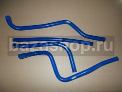 Фото Патрубок печки УАЗ-3163 Патриот (к-т из 4 шт) шланги отопителя синий силикон после 2012 г.в