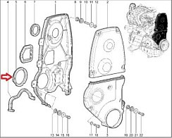 Фото (21116100632400) Кольцо уплотнительное крышки ГРМ дв. 21116 8кл. "АВТОВАЗ" нижнее
