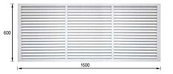 Фото Решётка радиаторная ПВХ 0,6х1,5м Белая