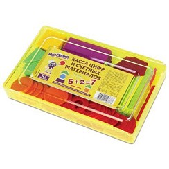 фото Касса цифр и счётных материалов ЮНЛАНДИЯ "ЛЁГКИЙ СЧЁТ", 142 элемента, пенал