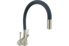 Фото Смеситель д/кухни T60003BL-2 с гибк.изливом под фильтр на гайке, Ø35, (Lt), ЧЕРНЫЙ  OUTE