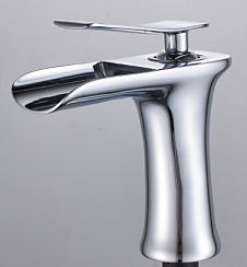 Фото .Смеситель для умывальника одноручковый T711 Водопад, Латунь, Хром, Oute  РАСПРОДАЖА