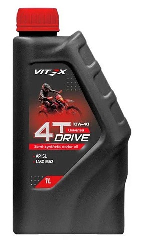 Фото Масло 4Т VITEX Drive 4T 10W40 SL 1л. п/с Фото Масло 4Т VITEX Drive 4T 10W40 SL 1л. п/с