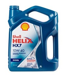 Фото Масло SHELL Helix HX7 Diesel 10W40 A3/B4 CF   4л. диз. п/с.