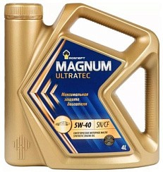 Фото Масло Роснефть Magnum Ultratec  5W40 A3/B4 SN/CF   4л. син.