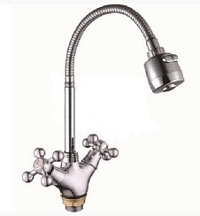 Фото .Смеситель д/кухни двуручковый R5013F-8 с гайкой Rainsberg