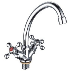 Фото Смеситель д/кухни L4908(Zn) трубчатый излив,хром,LEDEME