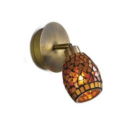 фото Бра-подсветка GLOSSE цвет Мозаика/янтарный G9 40W 220V с выключателем