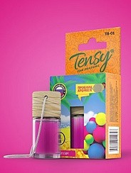 Фото Ароматизатор на зеркало TENSY TВ-09 Bubble gum/Бабл гам (бутылочка, с пробником)