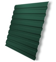 Фото Профнастил С-8 зеленый мох (RAL 6005) 1200x2000x0,35мм (2,4 кв.м.)