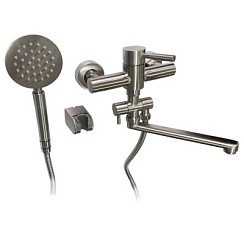 Фото Смеситель д/ванны SUS124-006P одноручковый, Нержавеющая сталь, РМС