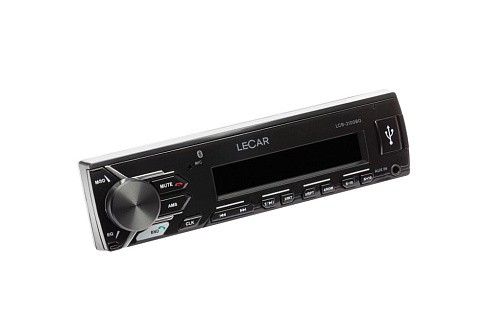 Фото Автомагнитола LECAR LCR-2100BG 1DIN с Bluetooth, съемная панель, подсветка клавиш GREEN