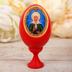 фото Яйцо на подставке "Матрона Московская",10 х 5 см 888759