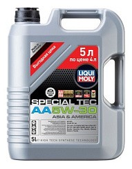 Фото Масло LIQUI MOLY Special Tec AA  5W30 SP   5л. синт. 39043 АКЦИЯ