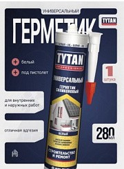 Фото Герметик силиконовый универ. белый TYTAN Professional ,280 мл
