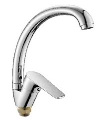 Фото .Смеситель д/кухни одноручковый R2013F Длинный излив, Хром, Rainsberg РАСПРОДАЖА